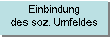 Textfeld: Einbindung 
des soz. Umfeldes