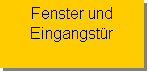 Textfeld: Fenster und 
Eingangstür